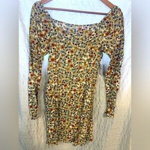 o'neill floral long sleeve dress